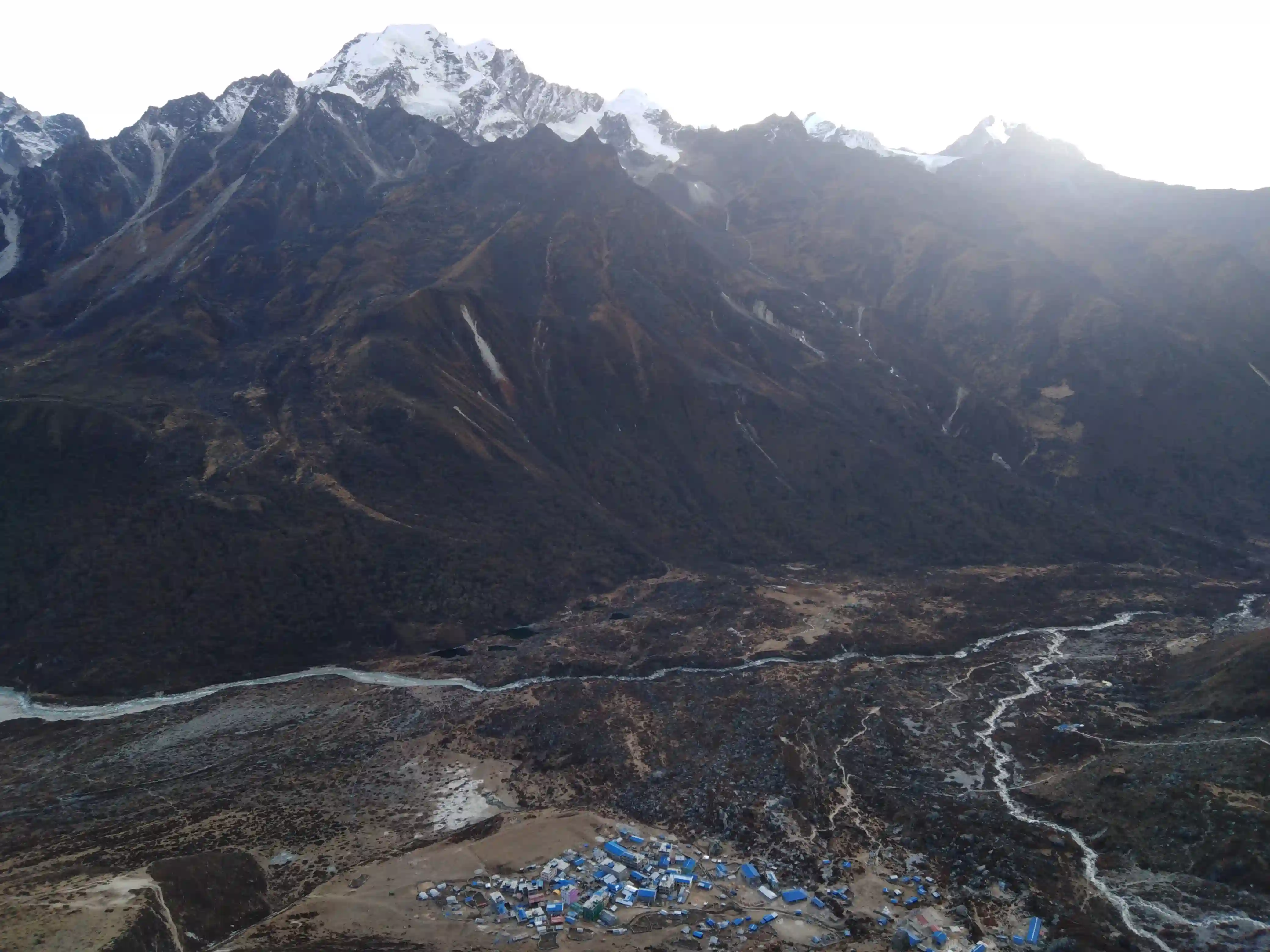 Kyanjin Gompa from Kyanjin Ri