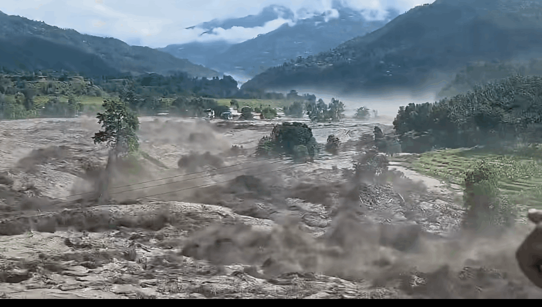Trisuli river during flash flood