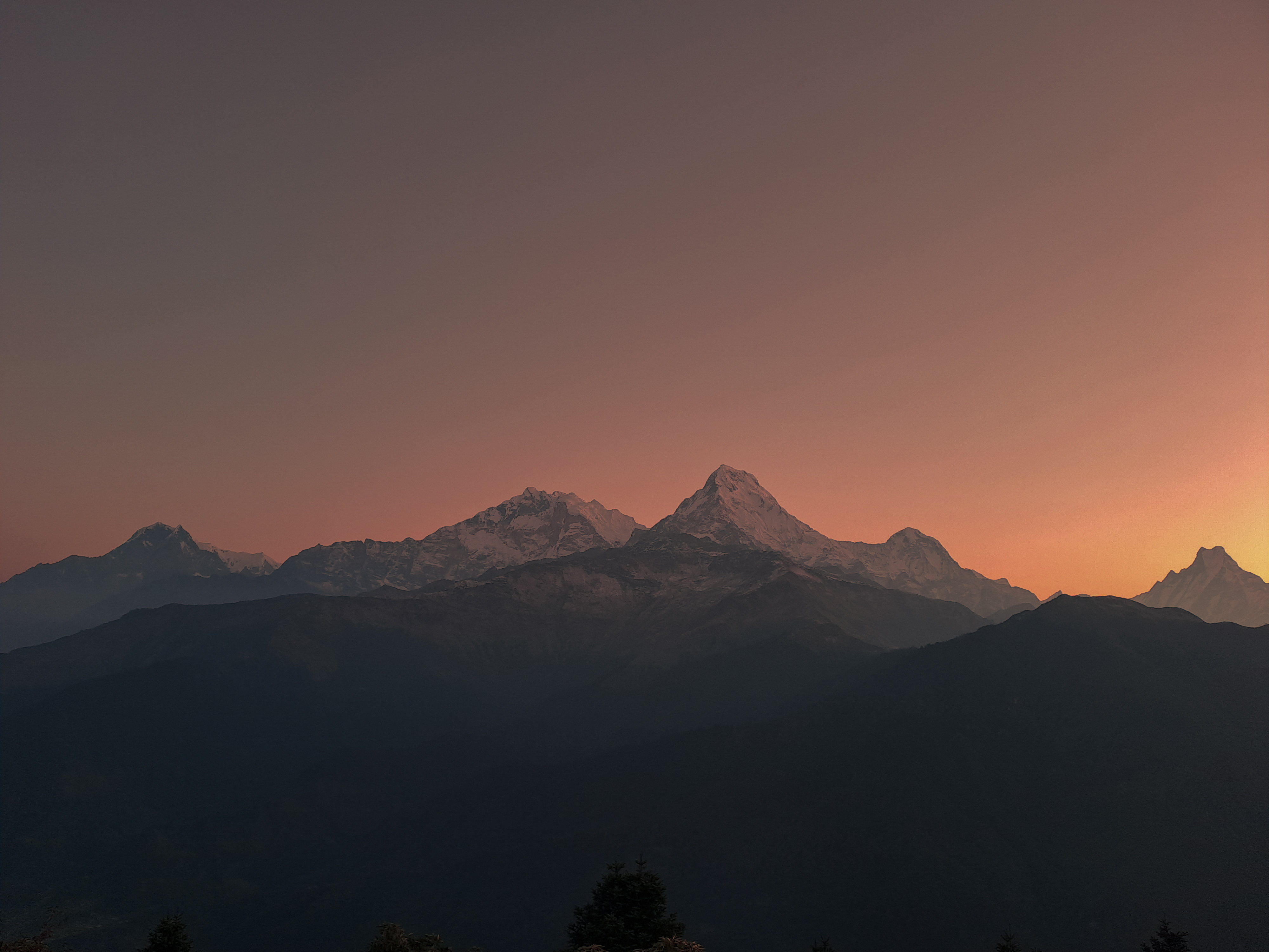 Sunrise at Annapurna south and Mt fishtail