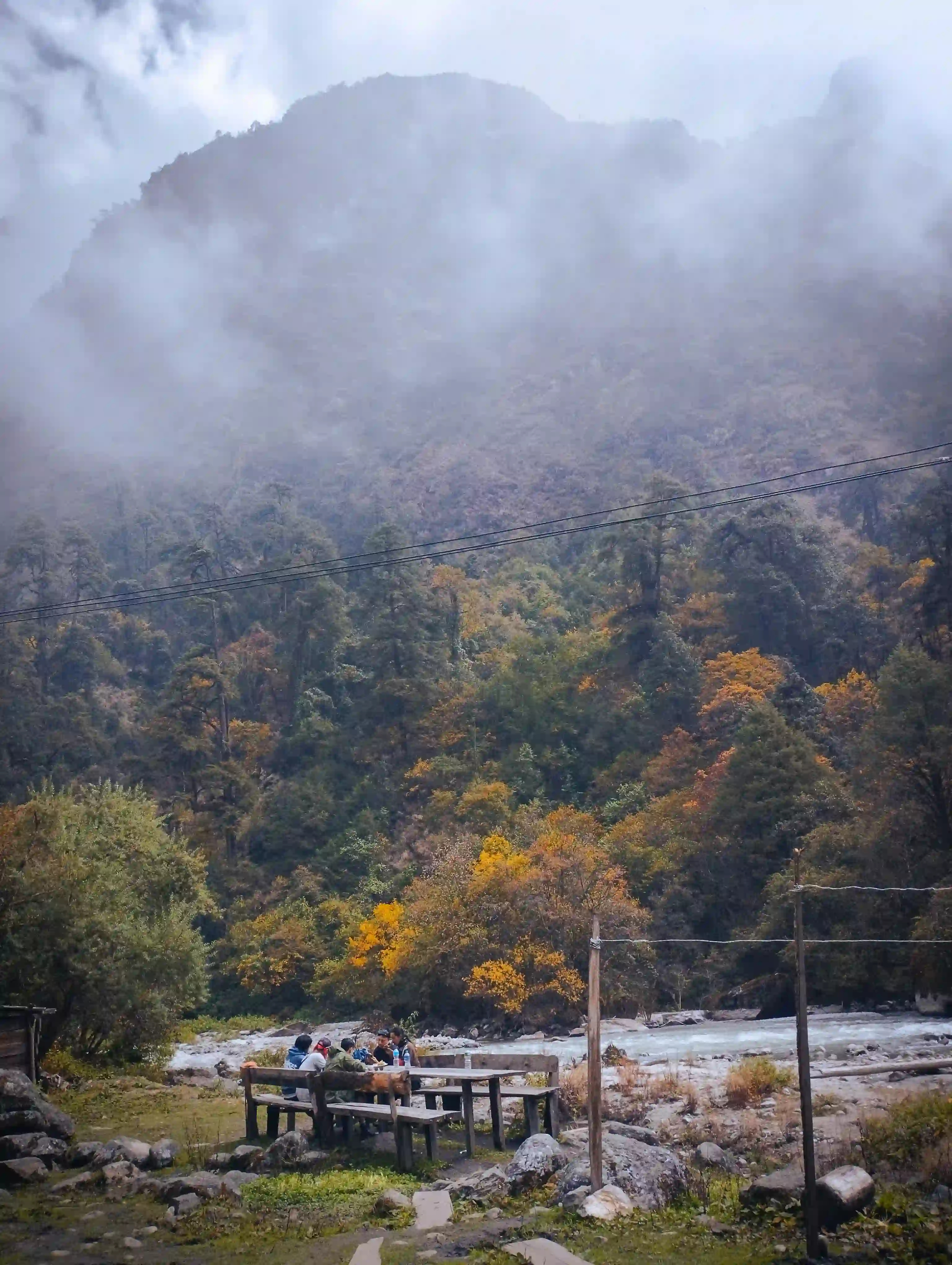 Riverside dining camp